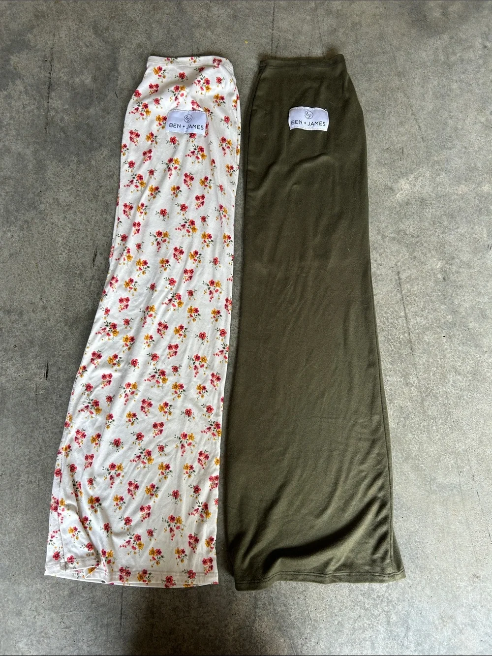 Floral White and Olive Green Baby Sleep Sack Set